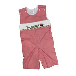 Firefly Lane Smocked Jon Jon Christmas Santa Alligator Florida Gator
